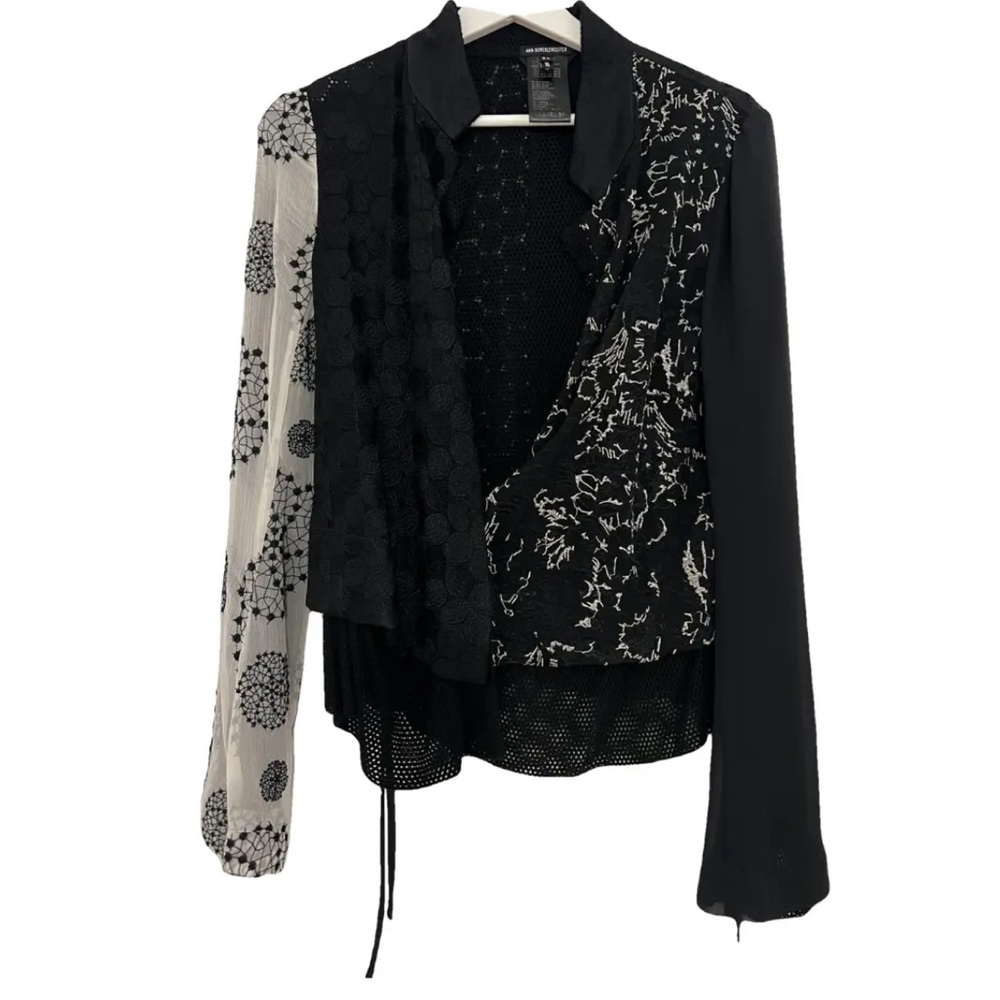 Unbelievably beautiful Ann Demeulemeester silk top.Sz38 French S/M Relaxed fit.
